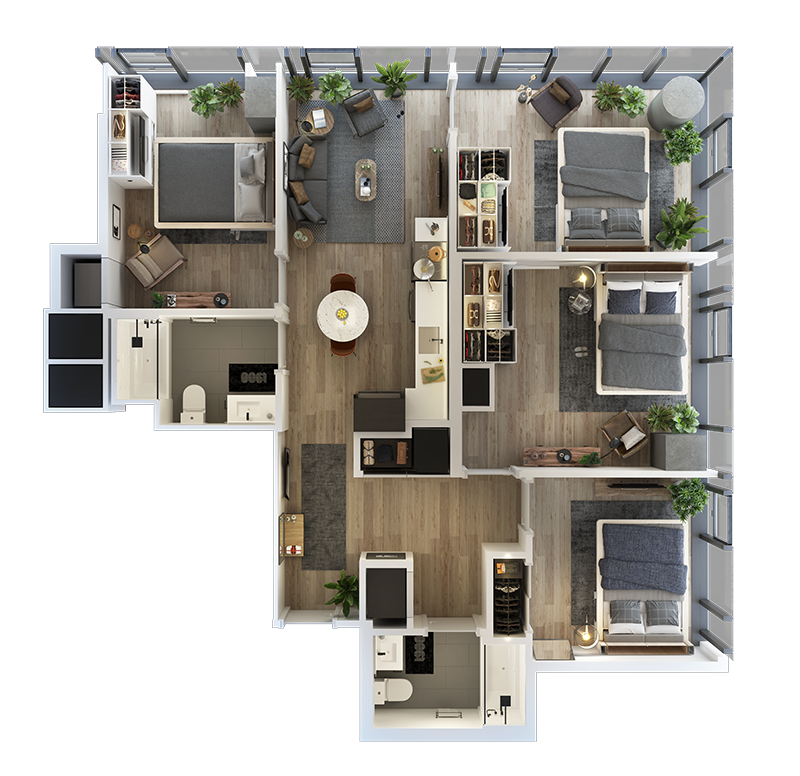 Four bed image